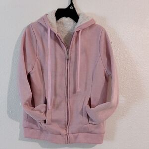 Pink Fleece-Lined Hoodie